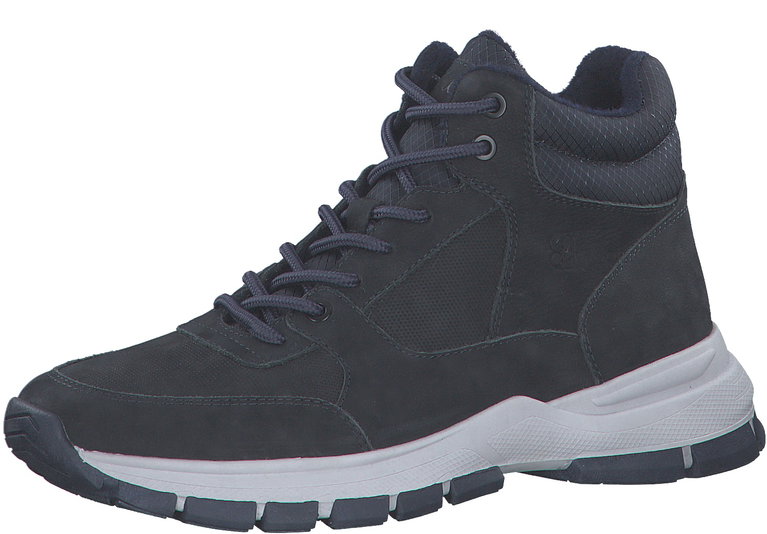 s.Oliver Winter Stiefelette 5-15201-29-805 aus Leder mit Softfoam navyblau Herren